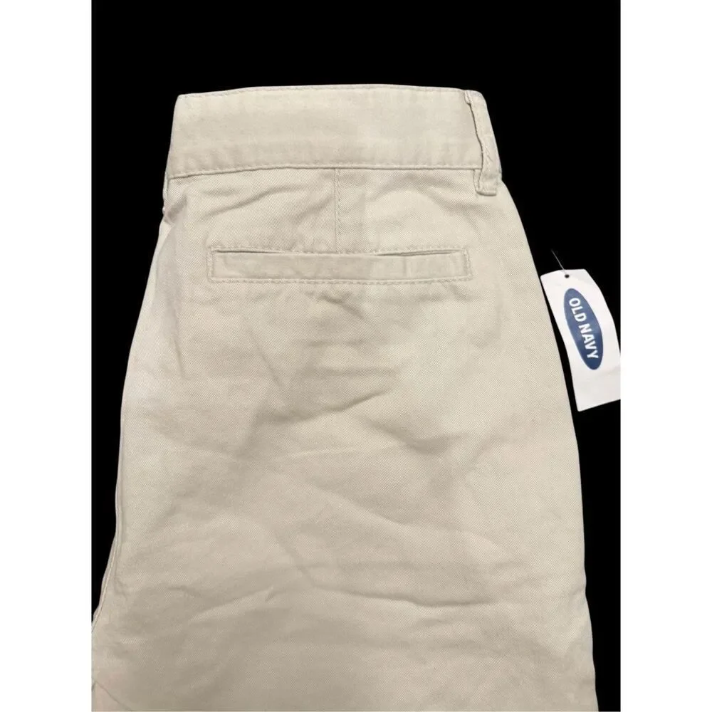 NWT Old Navy Girls Khaki Chino Shorts Dz. 14 School Uniform